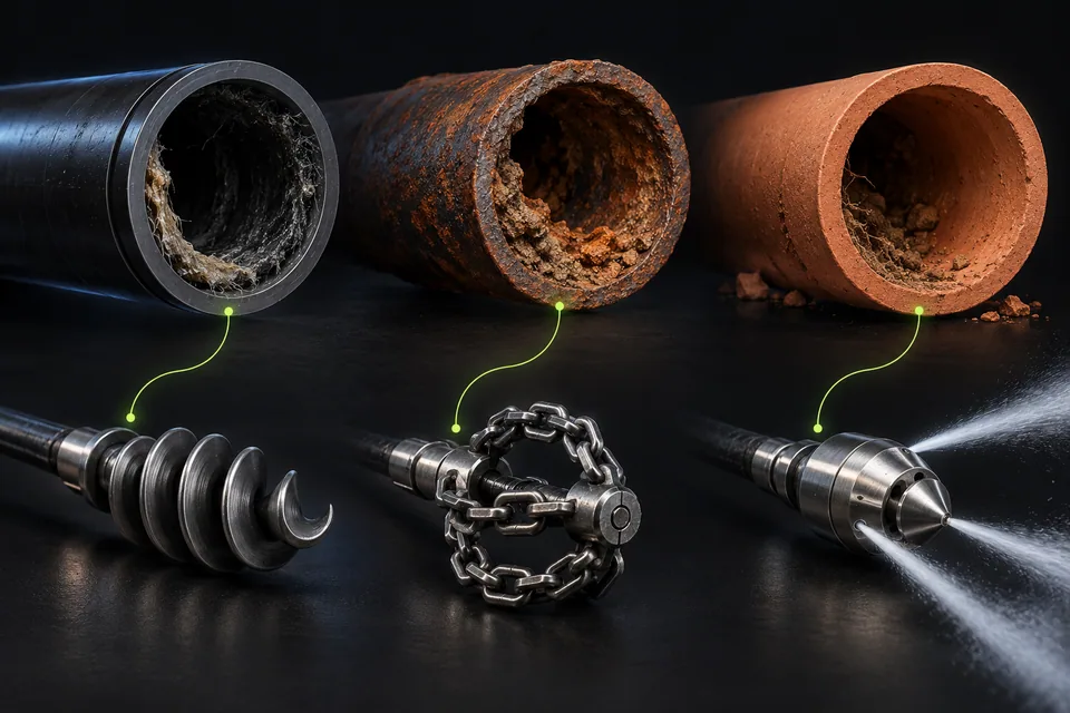 Conceptual illustration of matching methods to pipe specimens
